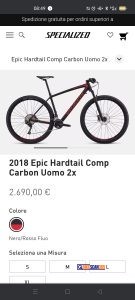 Epic Hardtail Comp Carbon Uomo 2x