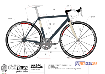 Bicicletta da corsa Cicli Barco Acciaio Telaio Spirit