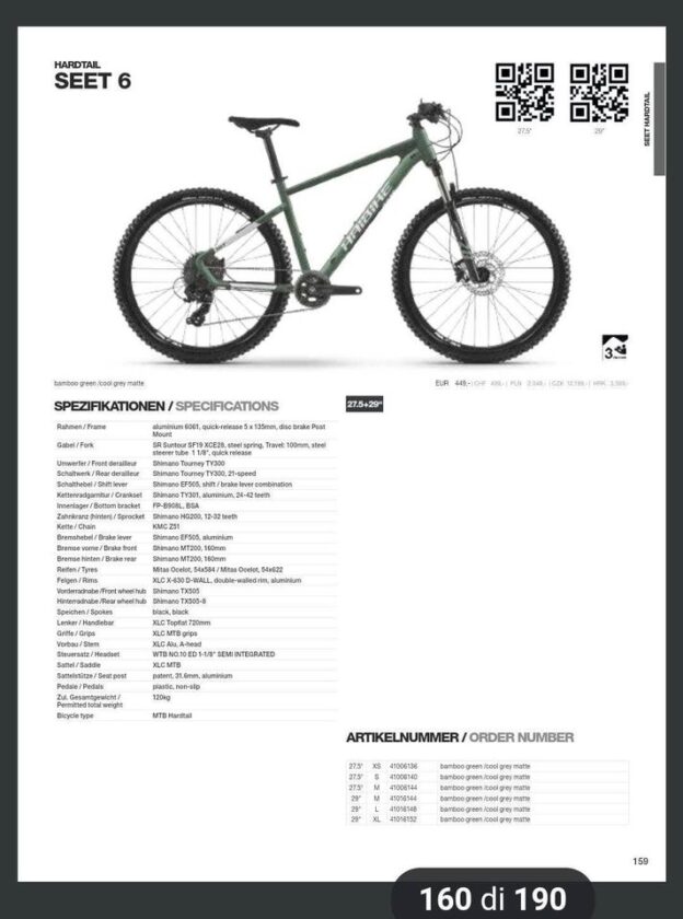 Mountain bike – MTB HARDTAIL SEET 6